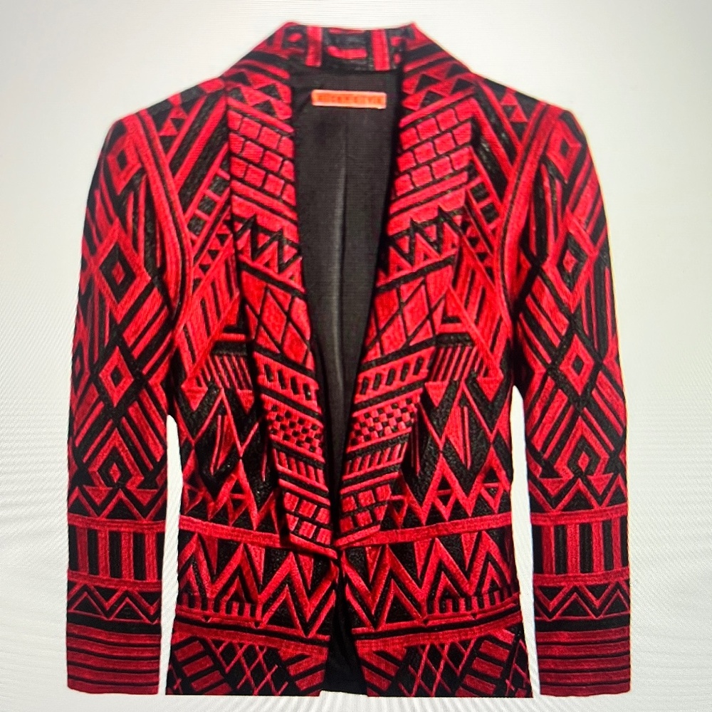 Alice + Olivia | Christian Embroidered Silk Blazer